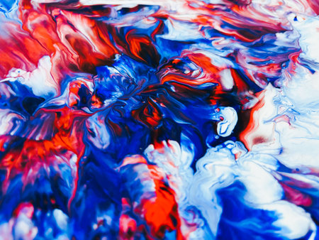 Close Up Colorful Fluid Pouring Abstract Art Acrylic Painting Texture Background