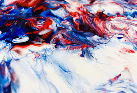 Close Up Colorful Fluid Pouring Abstract Art Acrylic Painting Texture Background