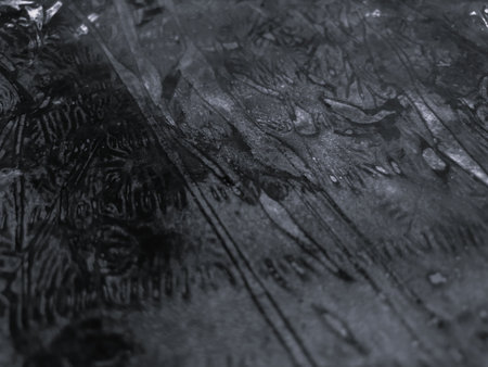 Close Up Black and White Colors Fluid Pouring Abstract Art Acrylic Painting Texture Background