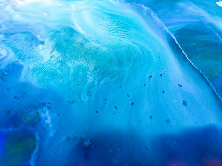 Close Up Colorful Fluid Pouring Abstract Art Acrylic Painting Texture Backgroundの写真素材