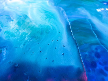 Close Up Colorful Fluid Pouring Abstract Art Acrylic Painting Texture Background