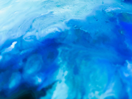 Close Up Colorful Fluid Pouring Abstract Art Acrylic Painting Texture Backgroundの写真素材