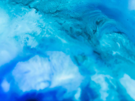 Close Up Colorful Fluid Pouring Abstract Art Acrylic Painting Texture Backgroundの写真素材