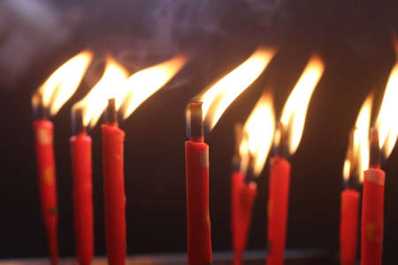 sacred candlesの写真素材