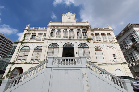 BANGKOK, THAILAND - Aug 28, 2016 : An old building of East Asiatic in Thailand. This building was constructed with Western style for a logistic company in an old time.のeditorial素材