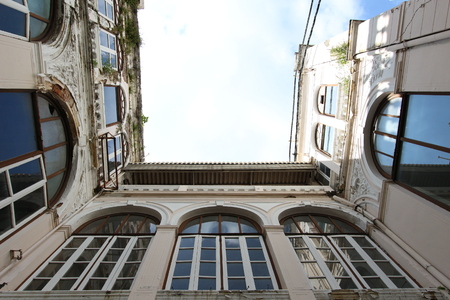 Old church of Assumption Cathedral in Bangrak, Bangkok, Thailandのeditorial素材