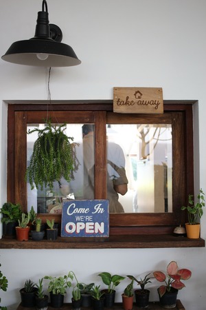 Front of dessert cafeの写真素材