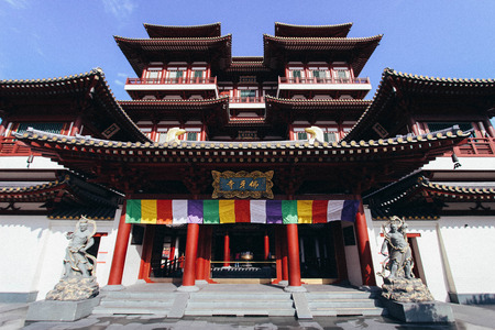 The Buddha Tooth Relic Temple in Singaporeのeditorial素材