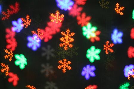 Colorful Snowflake bokehの写真素材