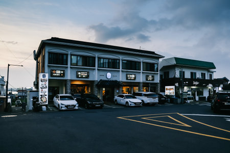 Jeju Island, South Korea - July 10, 2022: Street view of Ilchul road in Jeju city.のeditorial素材