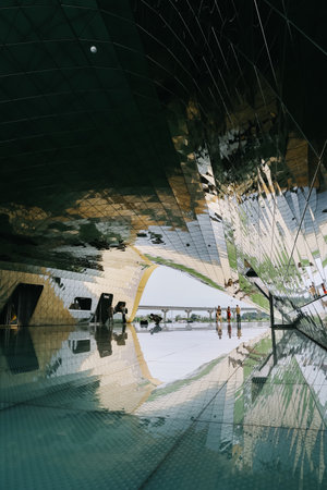 Seoul, South Korea - July 9, 2022: Paradise city is the first Korean-style complex resort in Northeast Asia that combines a variety of hospitality and entertainment, Located near Incheon International Airport.のeditorial素材