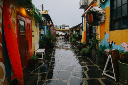 Jeju island, South Korea - July 11, 2022 : The famous cafe Bomnal in Jeju island.のeditorial素材