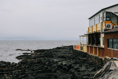 Jeju island, South Korea - July 11, 2022 : The famous cafe Bomnal in Jeju island.のeditorial素材