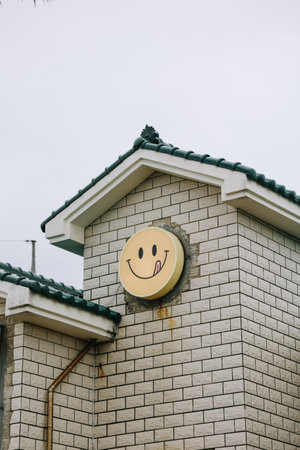 Jeju, South Korea - July 11, 2022: Cafe Knotted Jeju Aewol branch, it's famous cafe in South Korea that specialise in donuts.のeditorial素材