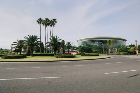JEJU, SOUTH KOREA - JULY 12, 2022- The International Convention Center (ICC) Jeju is located in the Jungmun Resort in Seogwipo on Jeju Island.のeditorial素材