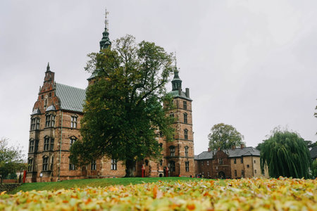 Rosenborg castle in Copenhagen in autumn.の写真素材