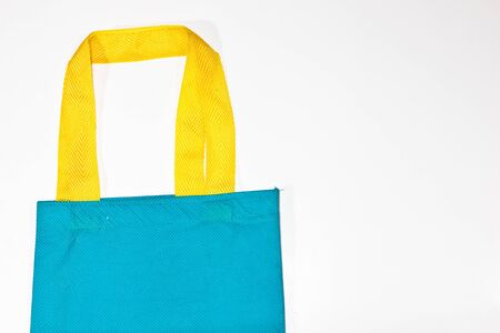 Green bag on a white backgroundの写真素材