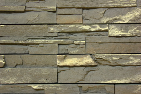 Gray brick block wall backgroundの写真素材