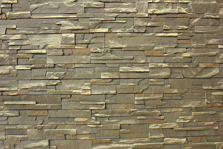 Gray brick block wall backgroundの写真素材