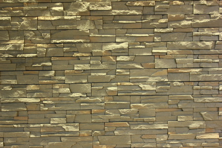 Gray brick block wall backgroundの写真素材