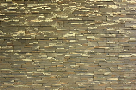 Gray brick block wall backgroundの写真素材