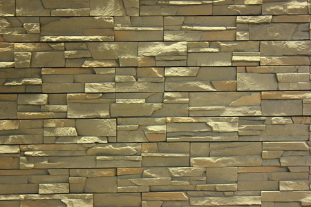 Gray brick block wall backgroundの写真素材