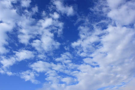 Blue sky white cloudsの写真素材