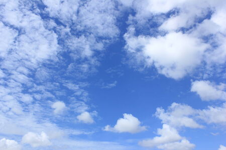 Blue sky white cloudsの写真素材