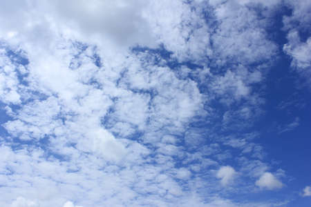 Blue sky white cloudsの写真素材