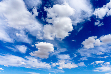 The Blue sky with clouds backgroundの写真素材