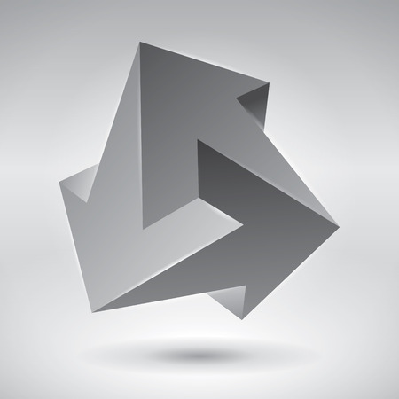 Impossible figure, 3 arrows, impossible arrows  のイラスト素材