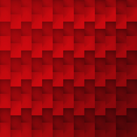 Volume realistic vector red texture, cubes, steps geometric pattern, design wallpaperのイラスト素材