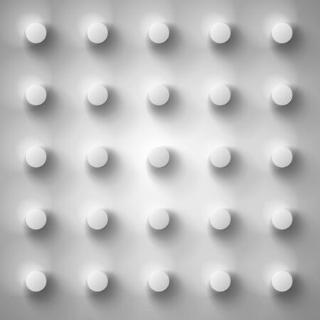 Volume realistic gray embossing texture, depressed circles background, 3d geometric pattern, design vector wallpaperのイラスト素材