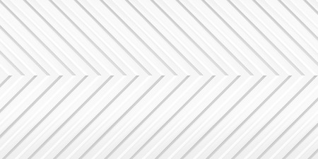 Volume realistic embossing texture, arrow, corner strips, white 3d geometric pattern, design vector...