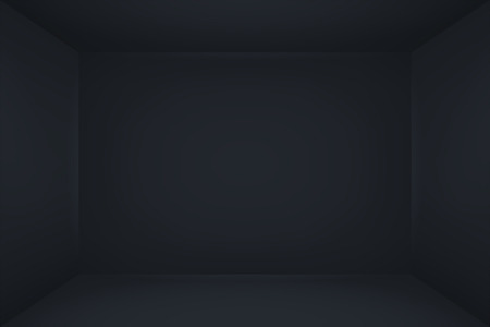 Empty black room. The inner space of the dark box. Mock up for you business projectのイラスト素材