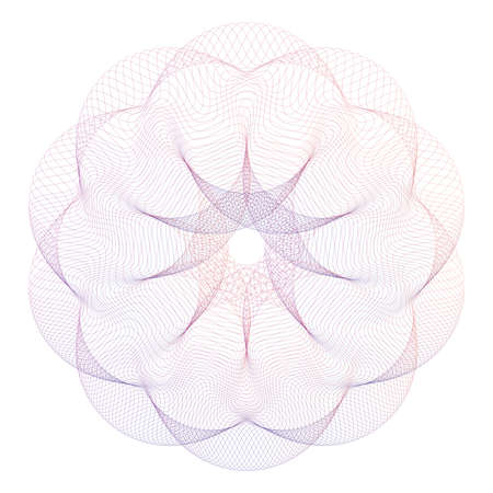 Abstract guilloche shape on white background for you business projects. Vector design artのイラスト素材
