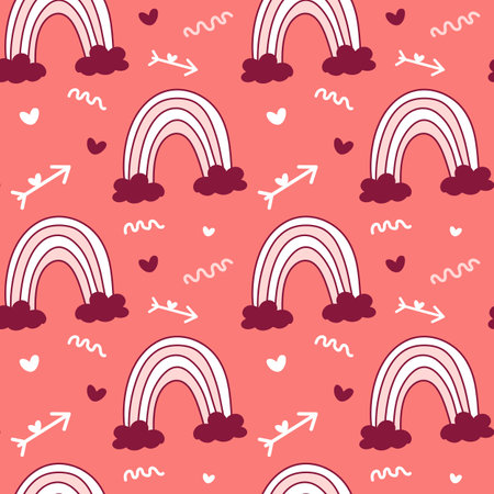 Pink pattern for Valentines Day and wedding decorationのイラスト素材