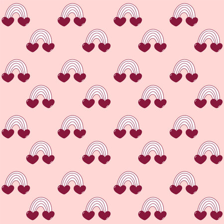 Pink pattern for Valentines Day and wedding decorationのイラスト素材