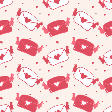 Pink pattern for Valentines Day and wedding decorationのイラスト素材