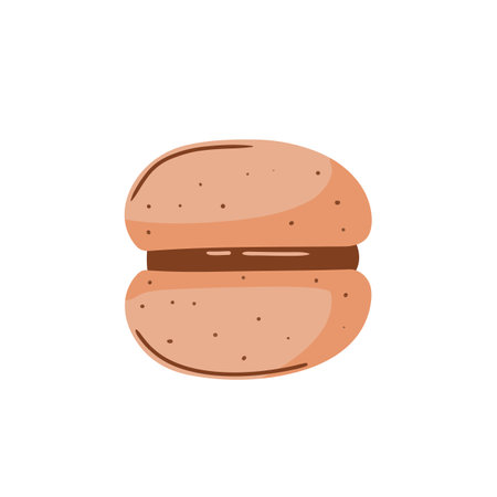 Set of sweets. Cookies with chocolate, almonds and orangeのイラスト素材