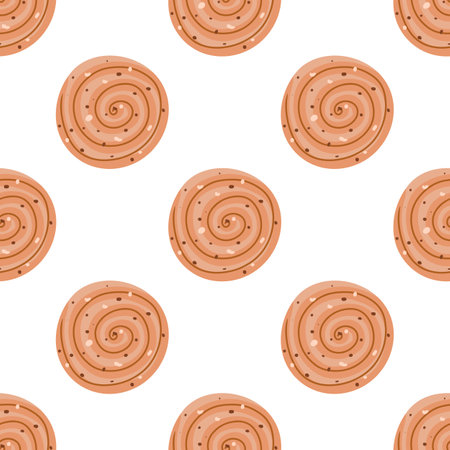 Seamless pattern with sweets. The cookie patternのイラスト素材