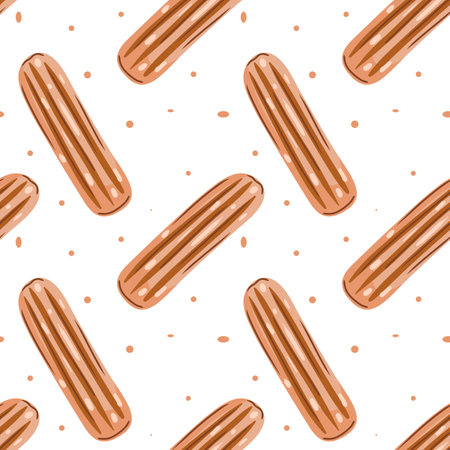 Seamless pattern with sweets. The cookie patternのイラスト素材