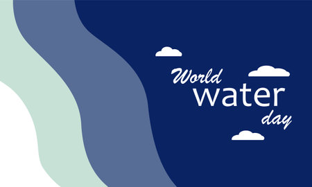 Banner for March 22 - World Water Dayのイラスト素材