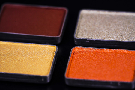 Eye shadows on black background.の写真素材