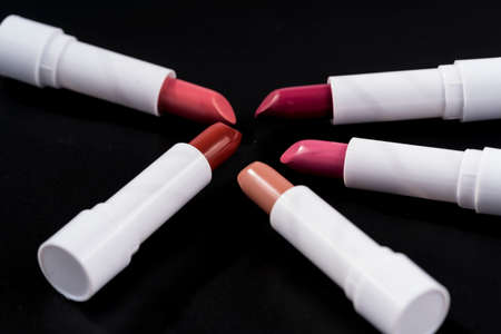 Lipstick on black background./ Lipstick.の写真素材