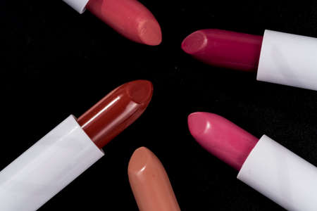 Lipstick on black background./ Lipstick.の写真素材
