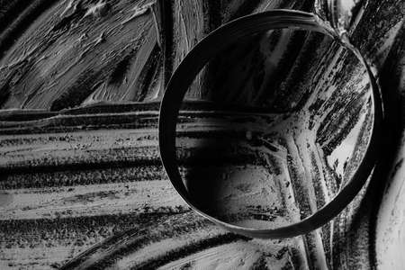 wooden black & white texture backgroundの写真素材