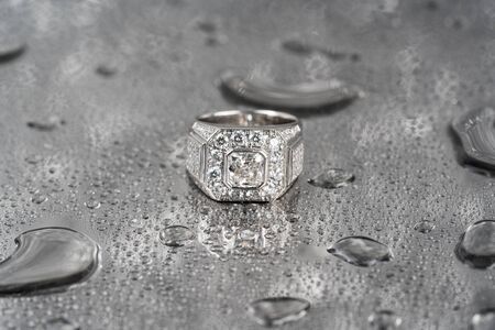 Diamond ring and reflection.