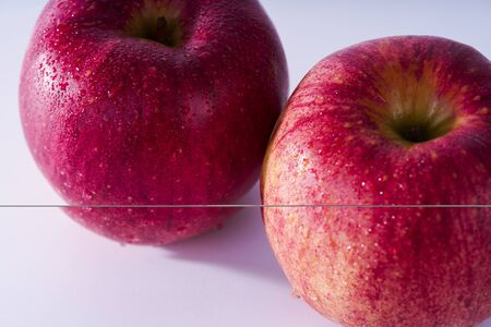 Red apple on white background./ Red appleの写真素材
