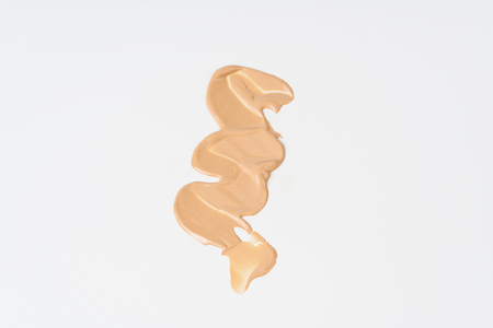 Liquid foundation on white backgroundの写真素材